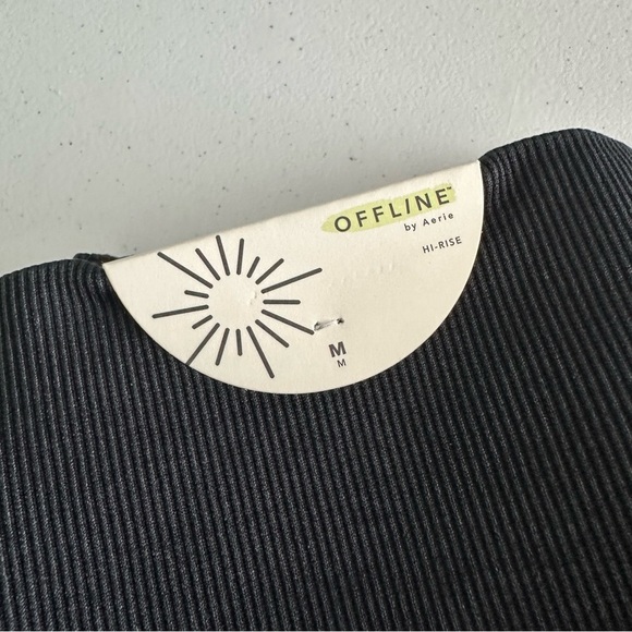 NWT Aerie Offline Seamless 7/8 Leggings Cable Ribbed Hi-Rise 2-Pair Size Medium - Picture 2 of 5